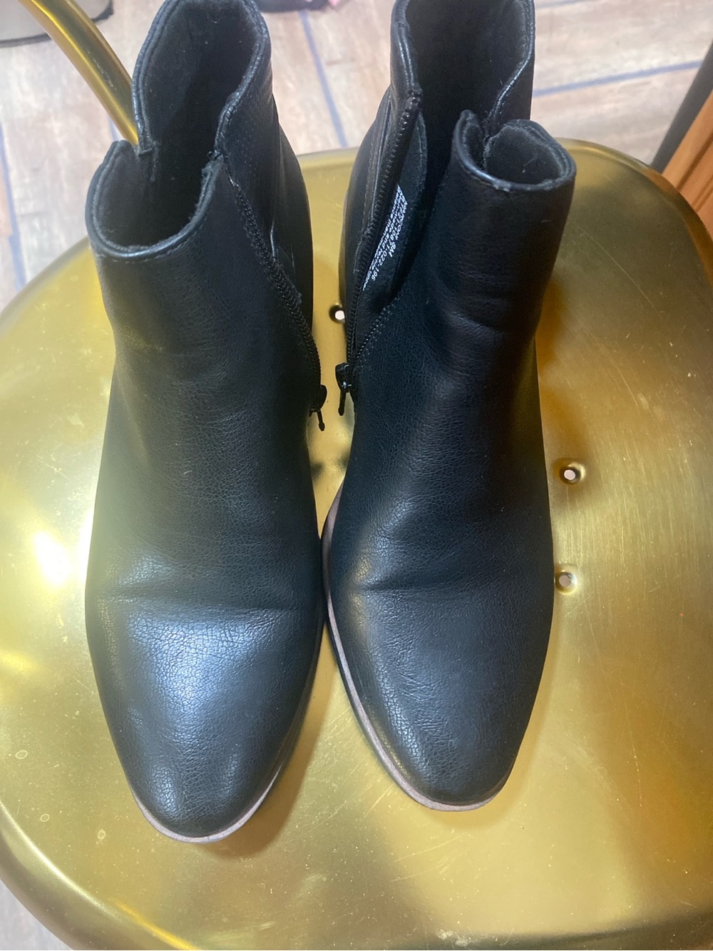 Baretraps Marconi Black Faux Leather Ankle Booties Buckle Size 8M